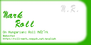 mark roll business card